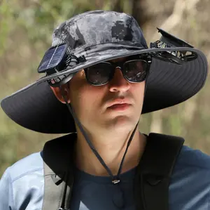 Solar Charging Fisherman's Hat with Strong Wind Force Long Lasting Fan Sunshade Protection for Enhanced Outdoor Experience Summer Gear
