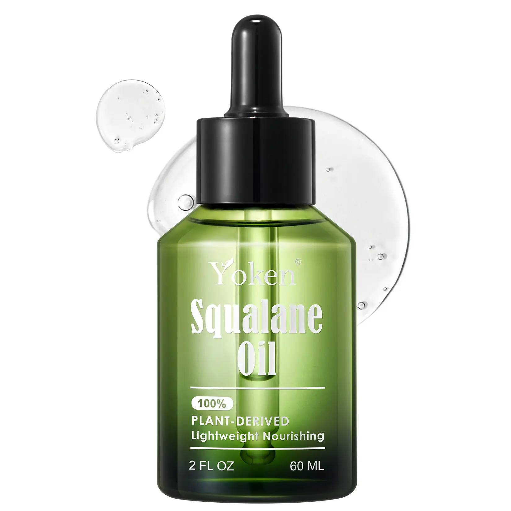 100% Plant-Derived Squalane Oil for Face 2oz, Fast-Absorbing & Lightweight Hydration & Gentle Moisturizing - Squalane Oil Organic for Face, Skin & Hair, Non-greasy Daily Care, for All Skin Types