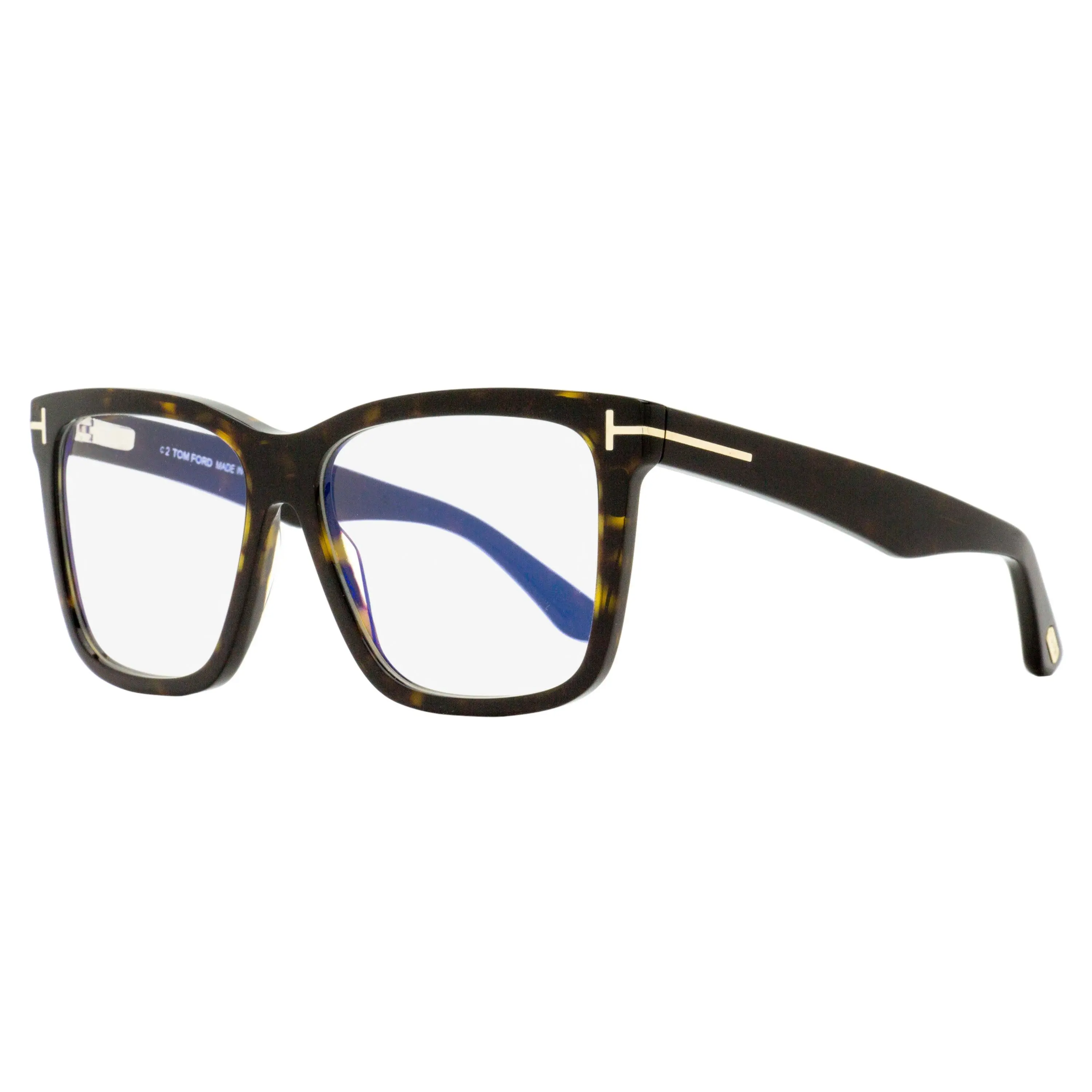 Tom Ford Magnetic Clip-on Optical Eyeglasses - TF6069-B 052 Dark Havana, 54mm, Women's Fashion Modern Iconic Statement Frame Solid Frame Non-Prescription Glasses, Statement Frame Glasses
