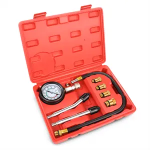 8PCS Compression Gauge Compression Tester Kit with M10 M12 M14 M18 Adapters for Car Truck ATV Motorcycle