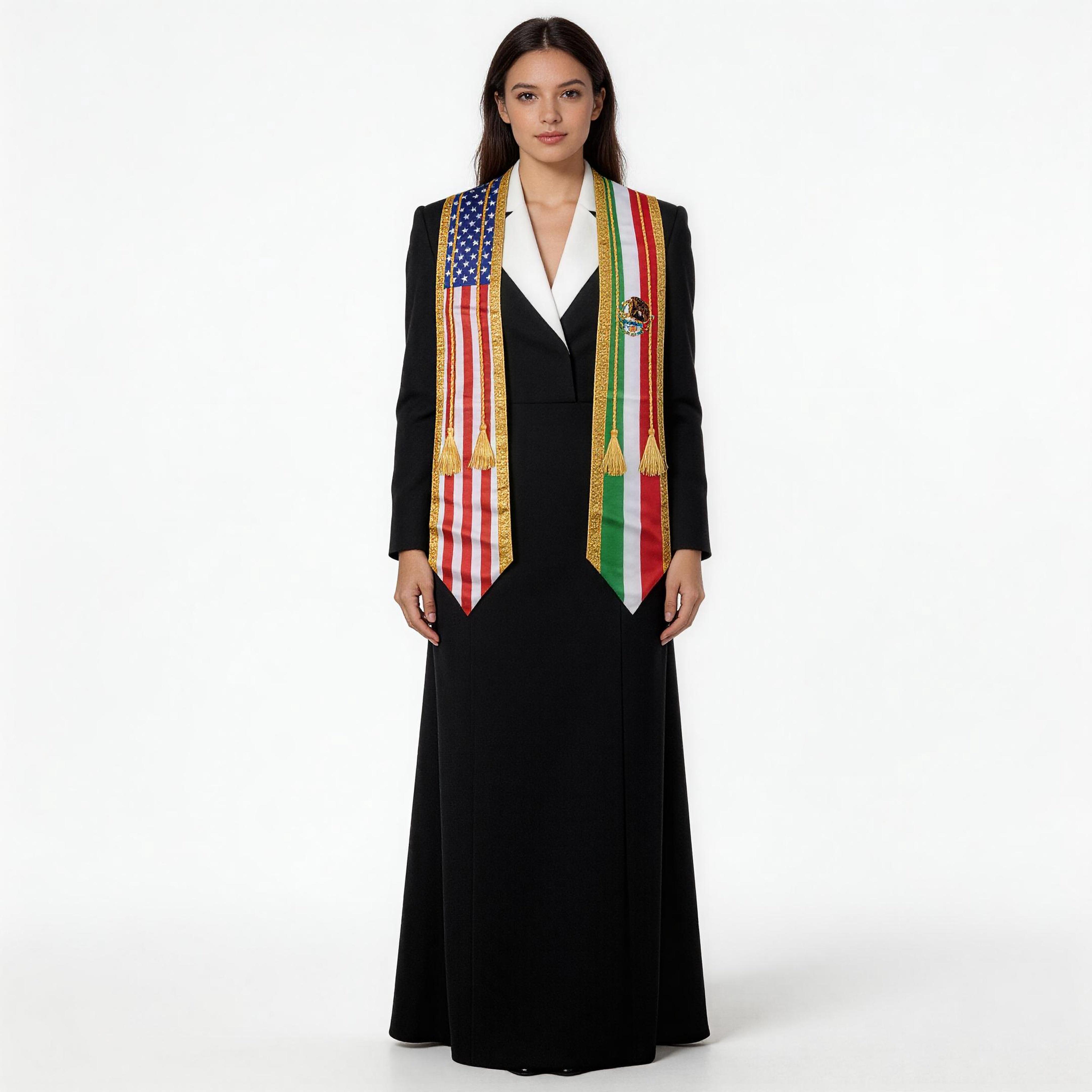 Virgen de Guadalupe Graduation Stole 2025/2026 Mexican Black Sash with Butterflies Gold Trim Satin Fabric Red Accents Cultural Pride Shawl Virgen de Guadalupe Graduation Stole 2025/2026 Mexican Black Sash with Butterflies Gold Trim Satin Fabric Red Accents Cultural Pride Shawl