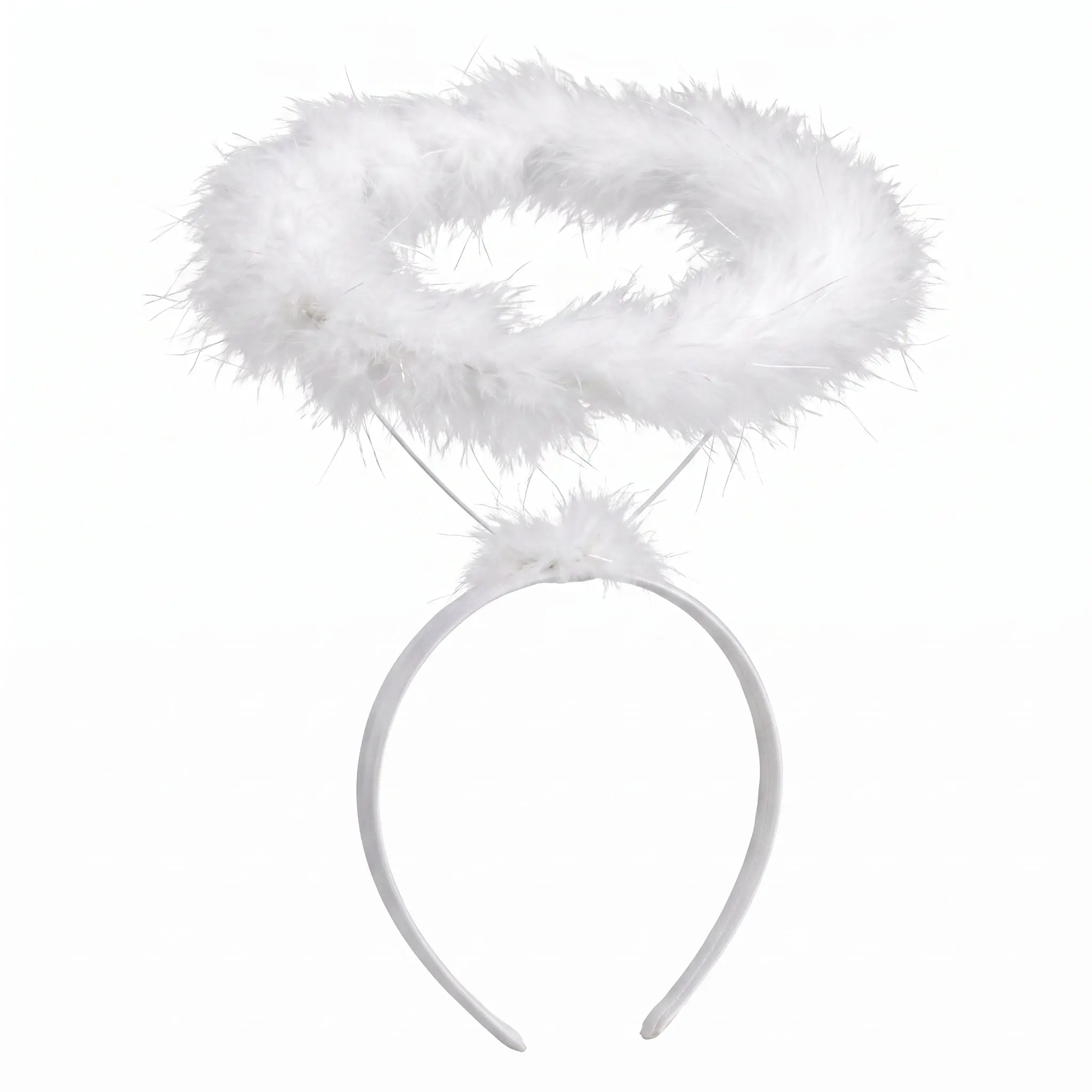 Marabou Angel Halo Headband - White