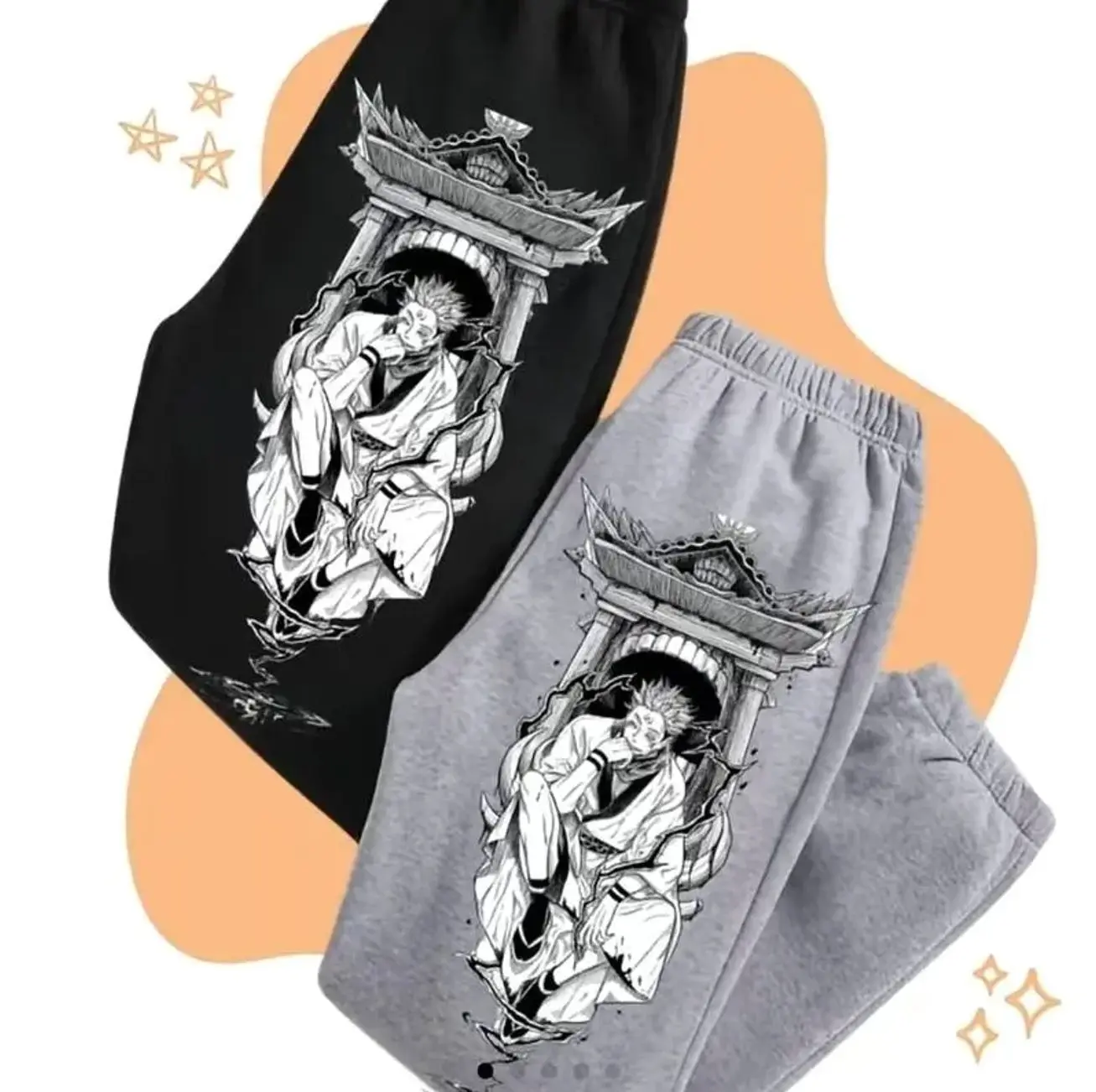 Retro Vintage Ryomen Sukuna Collection Jujutsu #Kaisen Anime Sweatpants, gift for friend, for women , Cotton Graphic Casual Sweatpants U