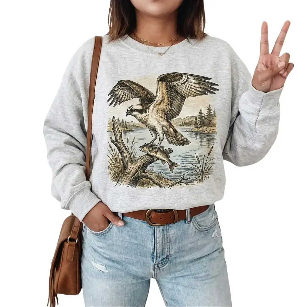 Osprey - Retro [Unisex] Sweatshirt Cotton Pullover Vintage Boho
