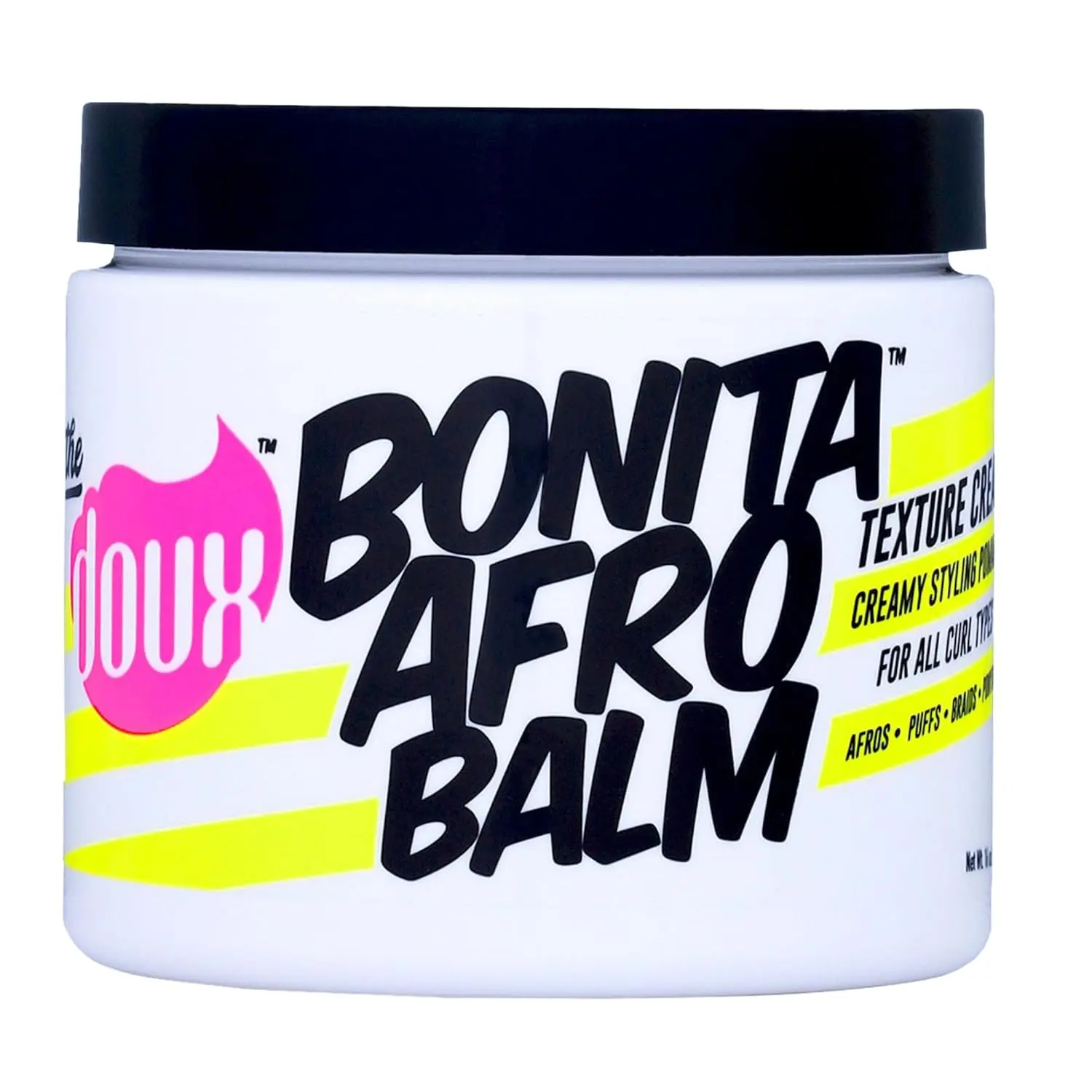 The Doux Curl Defining Cream & Pomade for Curly Hair – BONITA AFRO BALM Hair Moisturizer for Twist-Outs, Braid Styles & Flyaway Control – Curl Cream for Curly Hair & Coils 16 oz