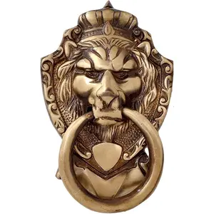 Door Knocker Brass Victorian Style Gate Knocker Lion Mouth Premium Antique Finish Handle Pull Door Accessories Home Decor