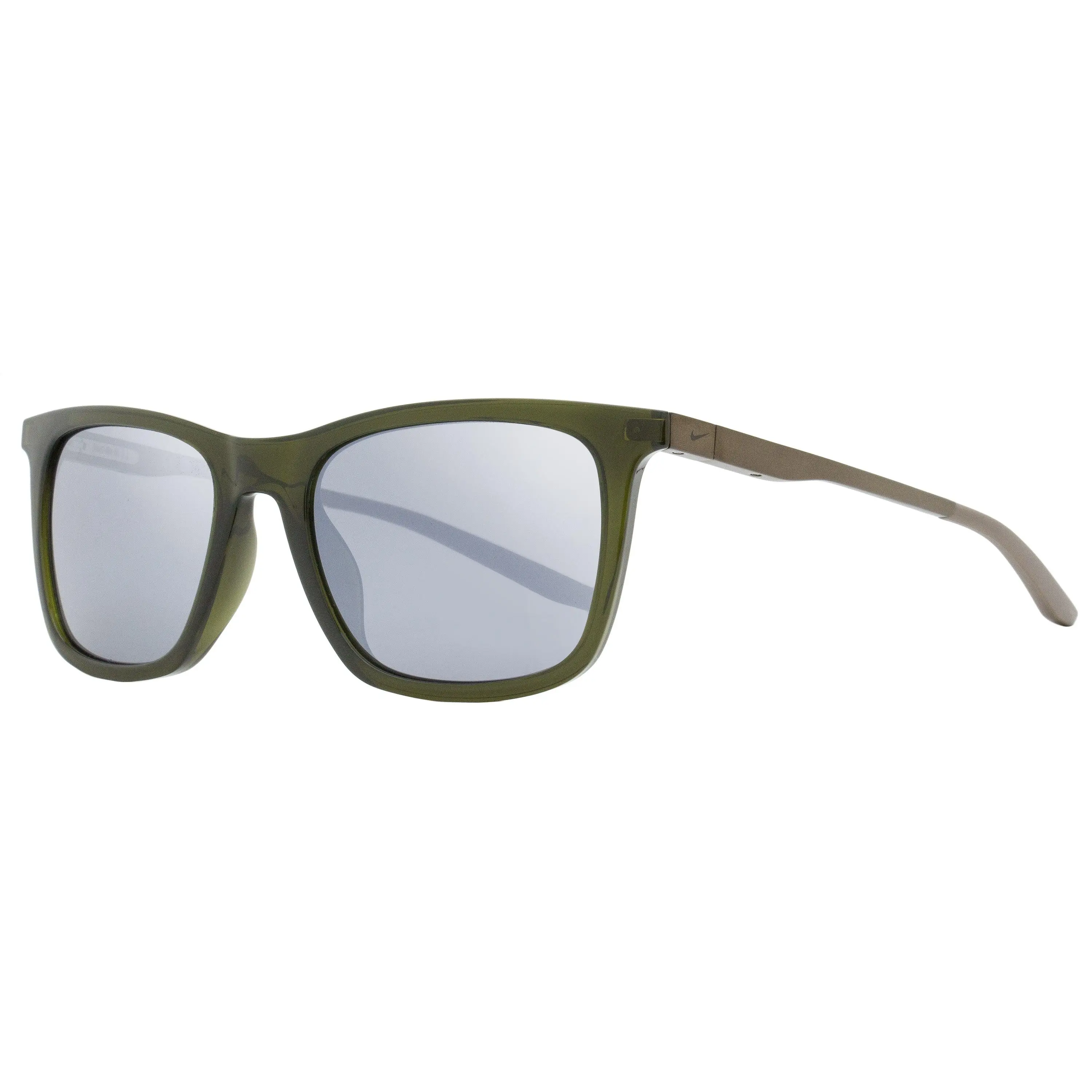 Nike Neo SQ Rectangle Sunglasses - DV2375-382, Transparent Green, 54mm, Bisphenol A (BPA)-Free, Di(2-ethylhexyl)phthalate (DEHP)-Free, Injected Frame, Metal Components, Athletic Footwear