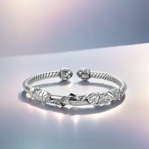 Solid Silver s925 Bangle Sterling Silver bangle Men's open bangle can be freely adjusted size send boyfriend send Dad birthday holiday gift Silver weight 27g / 0.95oz