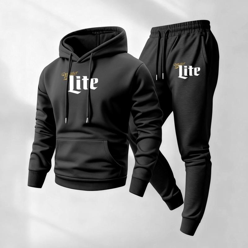 Men's printed hooded sweatshirt and drawstring sweatpants set, men's clothing, casual long-sleeved hooded jacket and trousers, suitable for autumn and winter wear, men's everyday casual wear, indoor and outdoor sportswear, tracksuit. Men's printed hooded sweatshirt and drawstring sweatpants set, men's clothing, casual long-sleeved hooded jacket and trousers, suitable for autumn and winter wear, men's everyday casual wear, indoor and outdoor sportswear, tracksuit.