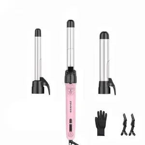 3 in 1 Curling Iron Set with 0.75", 1", 1.25" Tourmaline Ceramic Barrels, LCD Screen for Temperature Settings, TikTokShopBlackFriday TikTokShopCyberMonday  MothersDayGift