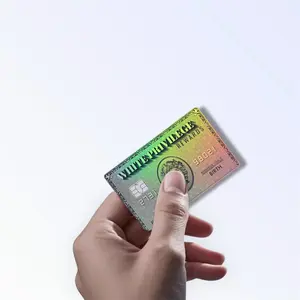 White Privilege Rewards Holographic Credit Card Stickers Matte Waterproof Vinyl Debit Skin Decal Cover Easy To Apply