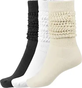 3 Pair Socks Slouch Socks for Women | Scrunch Boot Thigh High Slouch Socks for Women