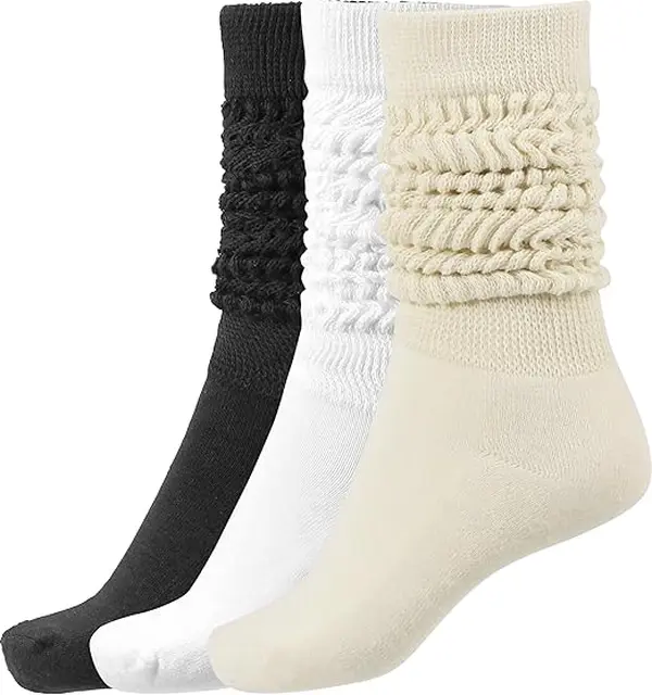 3 Pair Socks Slouch Socks for Women | Scrunch Boot Thigh High Slouch Socks for Women