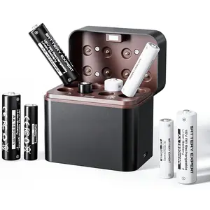 Rechargeable AA AAA Batteries Lithium with Charger, 8 Pack 1.5V Double A Triple A Batteries, USB-C Fast Charger, Lithium Rechargeable Battery Long Lasting for Toys, Remotes, Cameras(4AAA+4AA)