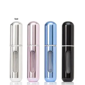 Portable Mini Refillable Perfume Atomizer Bottle, 5ml Travel Size Perfume Spray Refill (4 Pack), Set, Compact