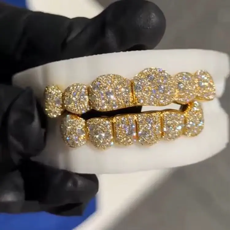 VVS Moissanite Gold Grillz (Passes All Diamond Testers)