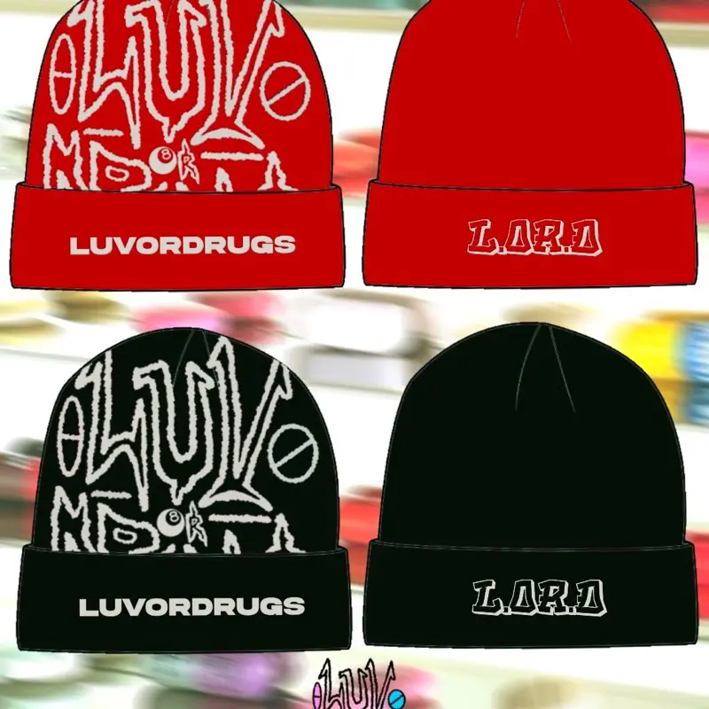 L.OR.D Beanie - Available in Red, Black, and White with Graphic Design, Casual Style, Ideal for Everyday Wear