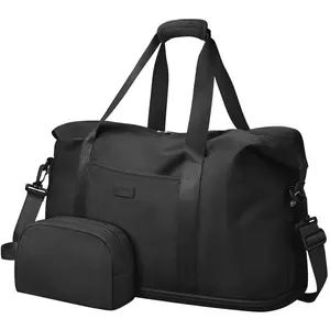 Travel Duffel Bag with Shoes Compartment, TSA Approved