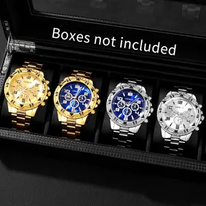 Set Of 4/3 Men's Sports Trendy And Stylish Quartz Watches For Valentine's Day, Easter,  Halloween, Christmas, New Year's Day, Perfect For Gifting To Family And Friends