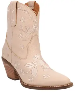 Dingo Women's Women'S Sweetheart Embroidered Booties Round Toe - Di2183-Sand