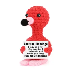 Christmas Stocking Stuffers for Women, Inspirational Emotionally Positive Support, Funny Small Cute Gag Crochet Flamingo Pickle Potato Gift
