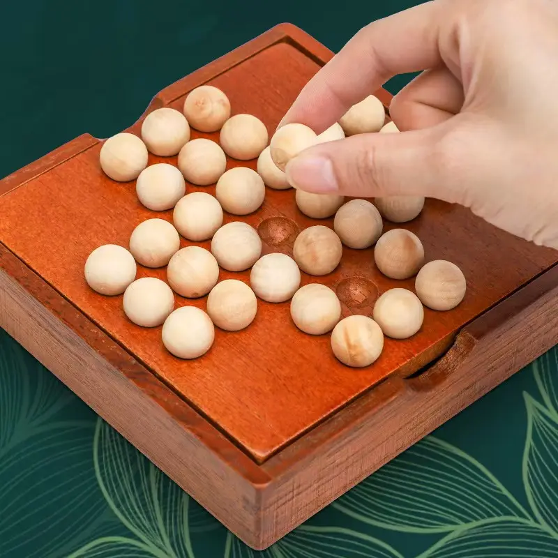 Wooden Chess Game Set, Multi-Play Brain Teaser Puzzle Toy, Enhances Logical Thinking Skills, Indoor Activities, Family Games, Party Fun