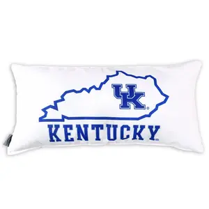 University of Kentucky State Lumbar Pillow Cover - Licensed Kentucky Wildcats Decor - UK Dorm Room Decor