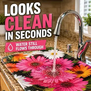 Sink Out Of Sight Sink Cover – Makes Your Kitchen Look Clean Instantly (Water Flows Through)