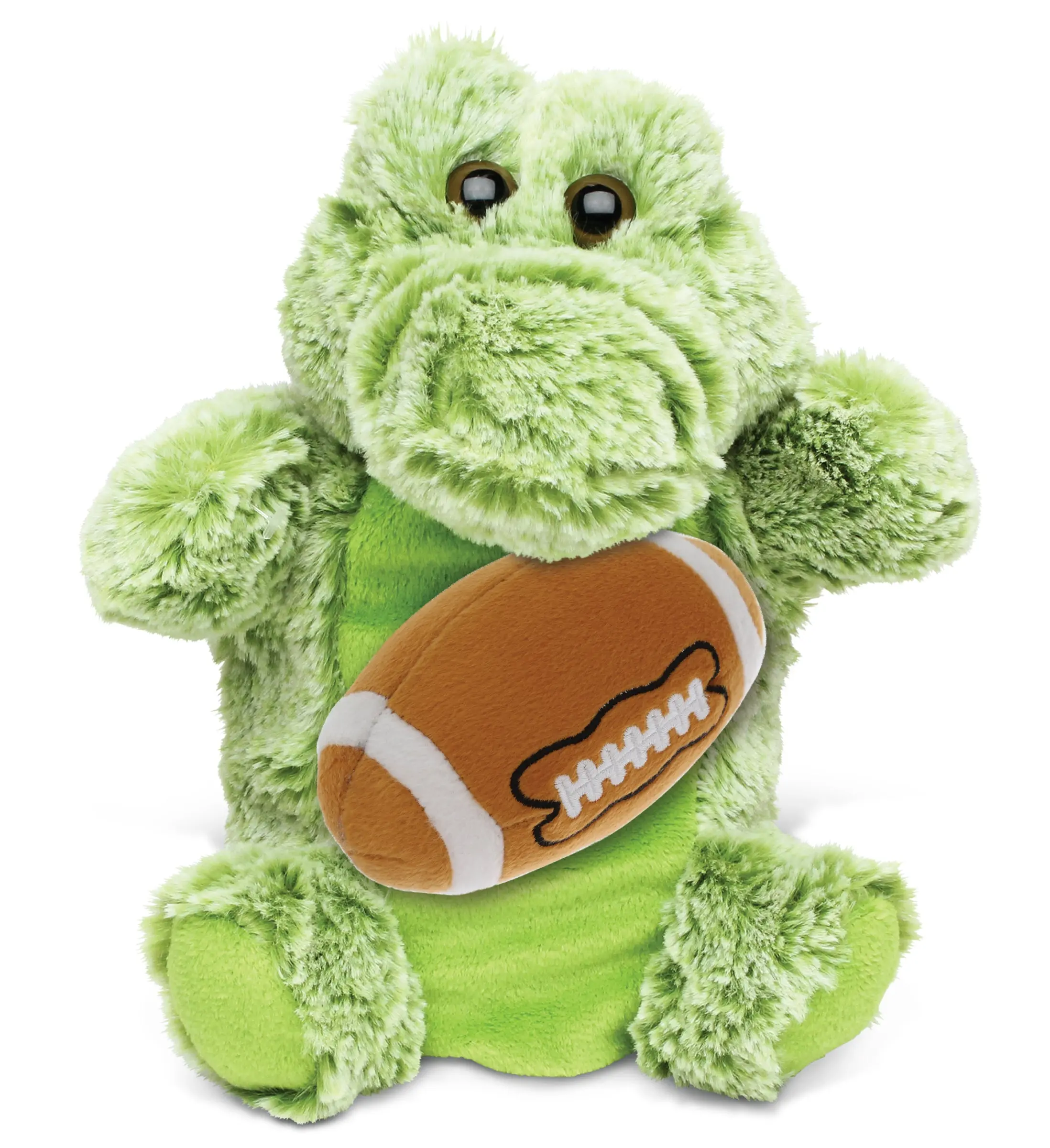 DOLLIBU Super Soft Polyester Alligator Hand Puppet with Football, Unisex Sports Theme Toy for 3+ Years - Boosts Creativity, House Decoration, Dry, 7.5l x 4.5w x 9h in