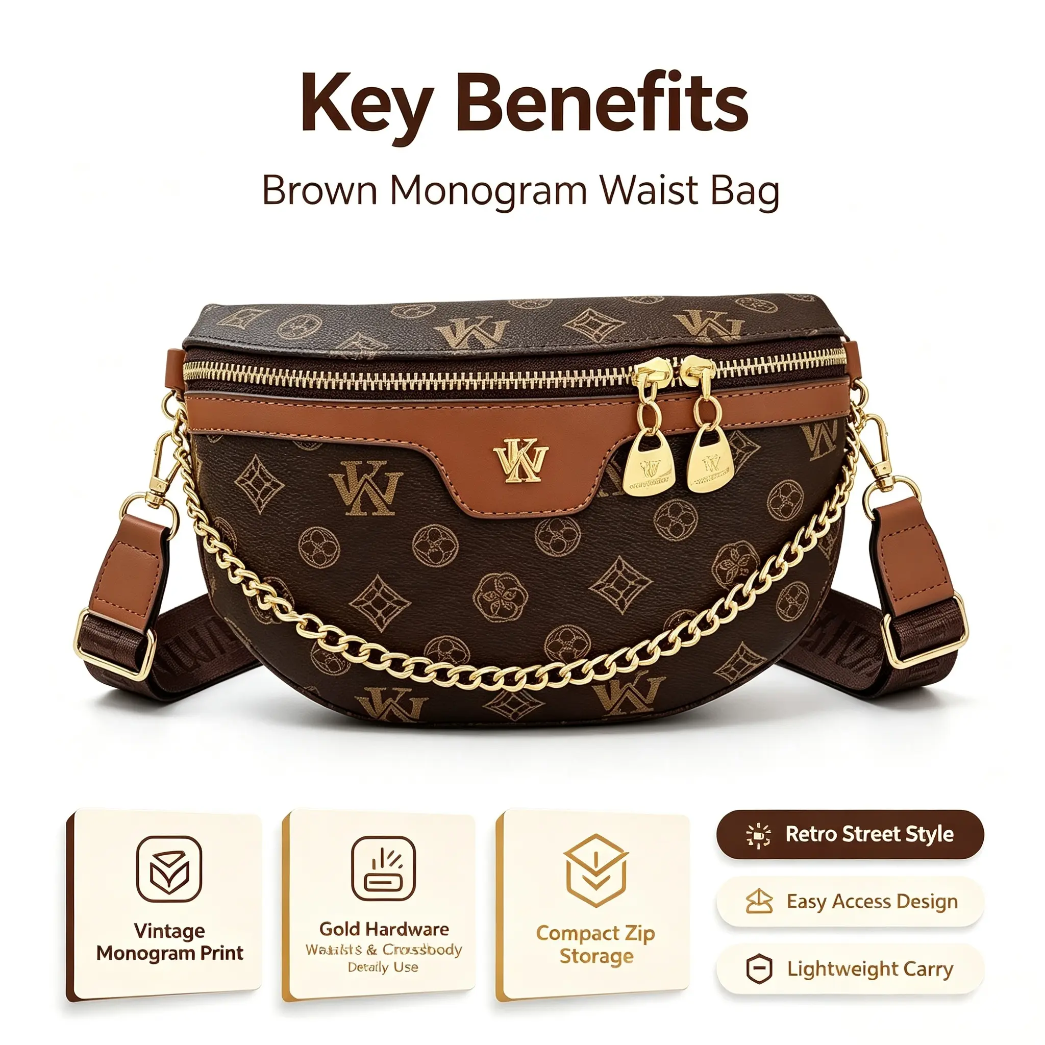 Women'S Stylish Chest Bag, Can Hold Phones And Coins, Multi-Purpose Bag for Single Shoulder And Crossbody Wear