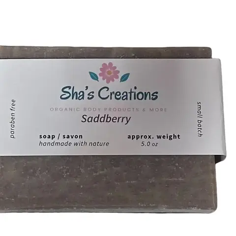 Sha's Organic Skincare Certified Organic Sadderry 5oz Body Scrub with Natural Oils - Chemical-Free Exfoliate, Gentle Cleanser for Adults, Skin-Soothing Self-Treat Body Care for Therapeutic Massage