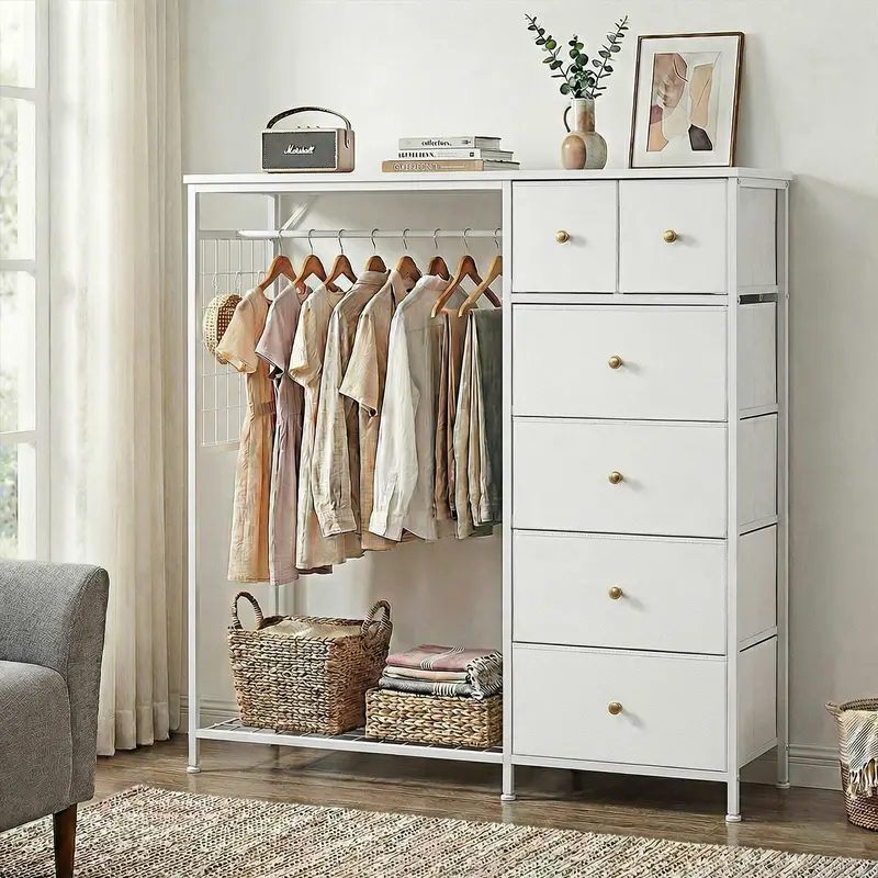 hostack modern 5 drawer dresser HOSTACK 43.3 Tall Modern 5 Drawer Dresser for Honduras