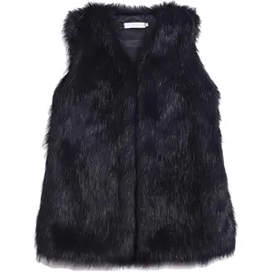 Women's Faux Fur Vest Coat Sleeveless Jacket