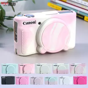 Camera Silicone Case for Canon SX730 SX740 Soft Silicone Protector Camera Cover Case Full Body Bag Baseplate Dustproof Waterprof