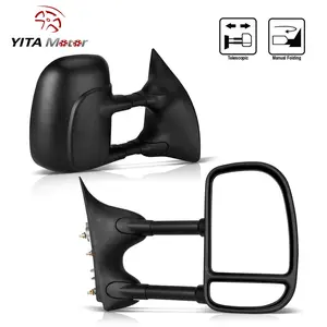 YITAMOTOR Pair Manual Tow Mirrors for 11999- 2016 Ford F250 F350 F450 F550 SuperDuty Manual Telescoping Side View Mirror