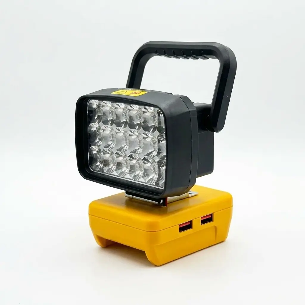 18 LED Work Light Spotlight USB Output, Compatible with Dewalt 18-20v Dcb200 Battery, Portable and Efficient Lighting Solution, Portable Working Lights