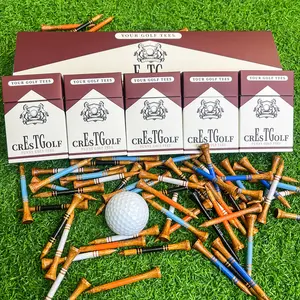 Mykuja Fun Golf Ball Tees, 70mm Golf Tee Set, 10 Pieces Per Box, Perfect Accessory for Golfers, Ideal Gift for Family and Friends