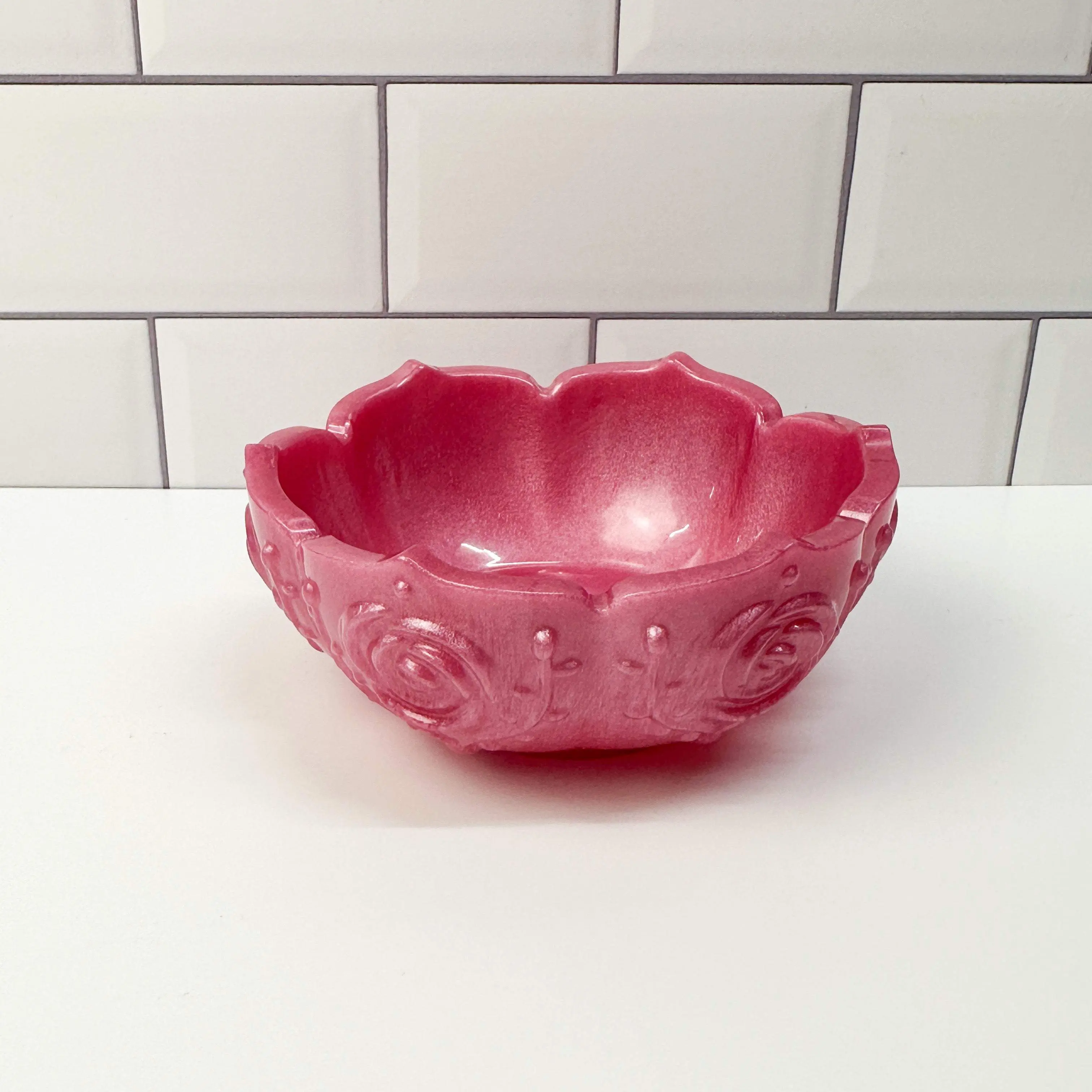 Hot Pink Flower Bowl Hot Pink Flower Bowl