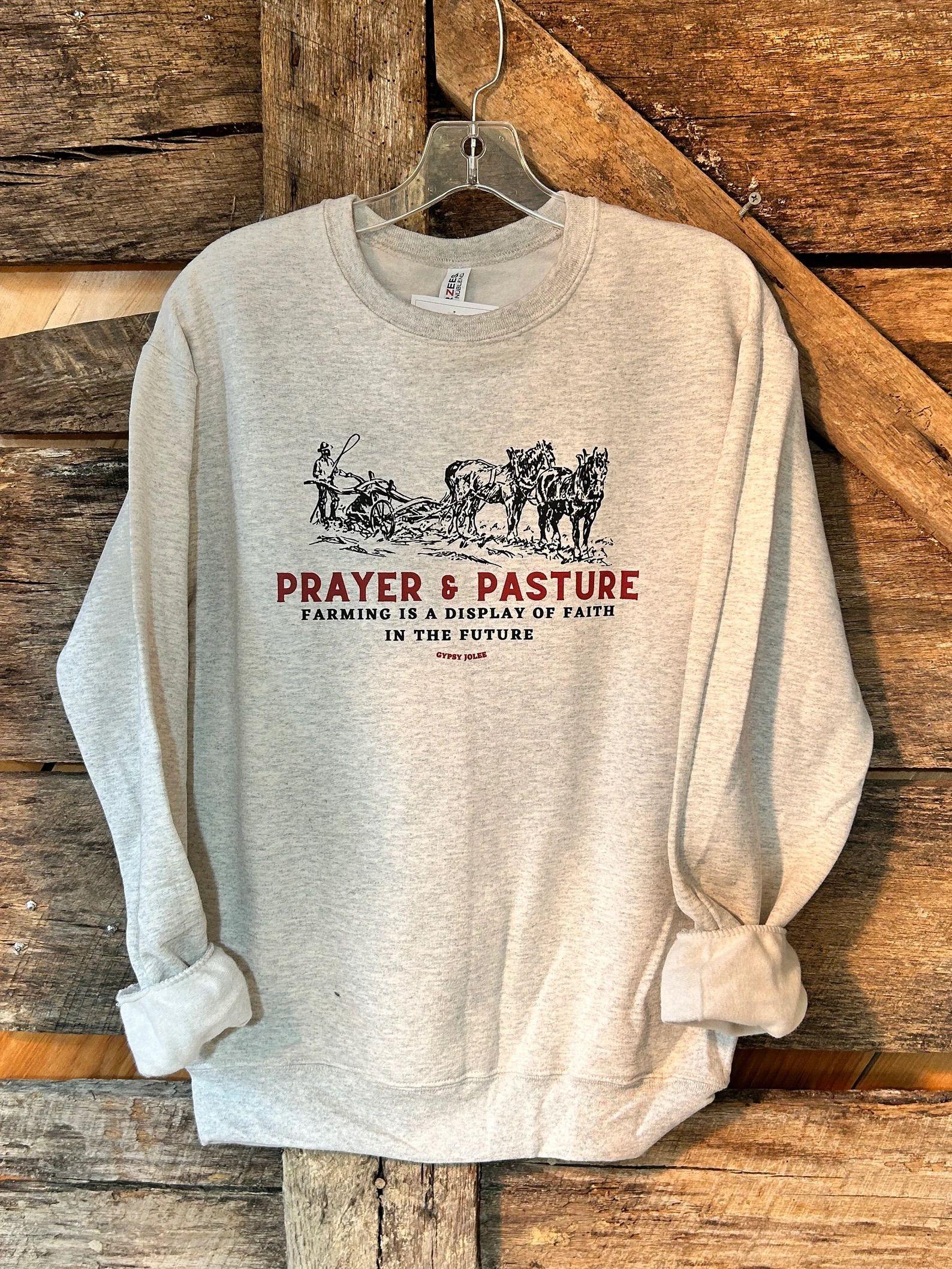 Farm Life Christian Sweatshirt Praye …