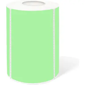 2x3 Inch Green Removable Thermal Labels,Self-Adhesive Square Direct Thermal Labels,300 Sheets per Roll with Perforated Lines