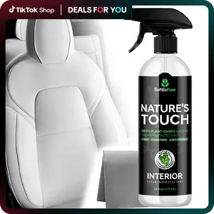 #cozyvibes SoftExPure Nature's Touch 100% Plant-Based Interior Cleaner & Protectant - Streak-Free Finish for Cars, Leather, Vinyl, Plastic, Rubber & Glass, 16.9 oz