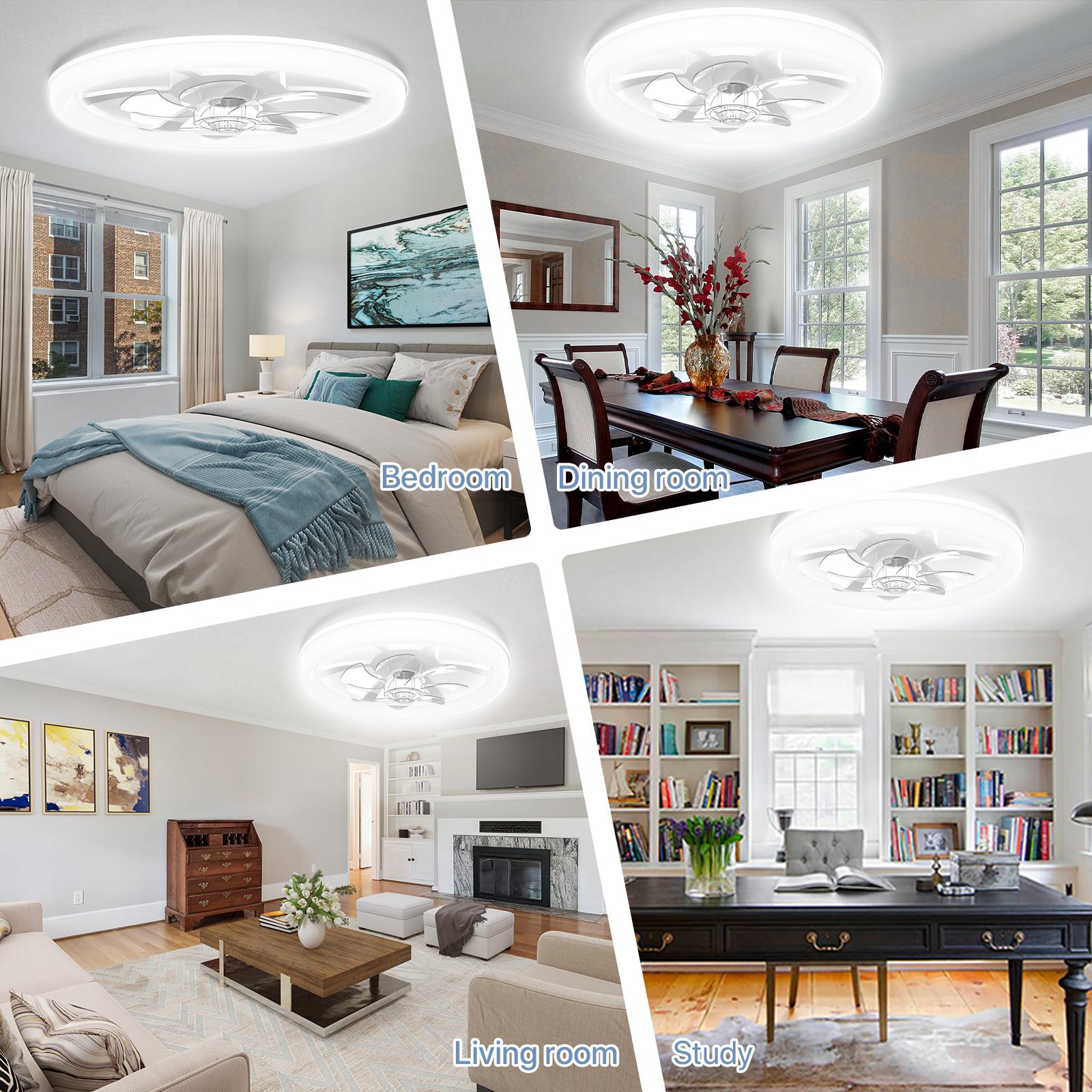 GALENTAL Dimmable Modern LED Fan Light, Ceiling Fan With Light Remote, 3 LED Color Temperature, 6 Speed Noiseless AC Motor, Timer Setting,Adjustable Brightness,White Fandelier Ceiling Fans for Bedroom,Dining room, Living room, Study, Valentine's Day GALENTAL Dimmable Modern LED Fan Light, Ceiling Fan With Light Remote, 3 LED Color Temperature, 6 Speed Noiseless AC Motor, Timer Setting,Adjustable Brightness,White Fandelier Ceiling Fans for Bedroom,Dining room, Living room, Study, Valentine's Day