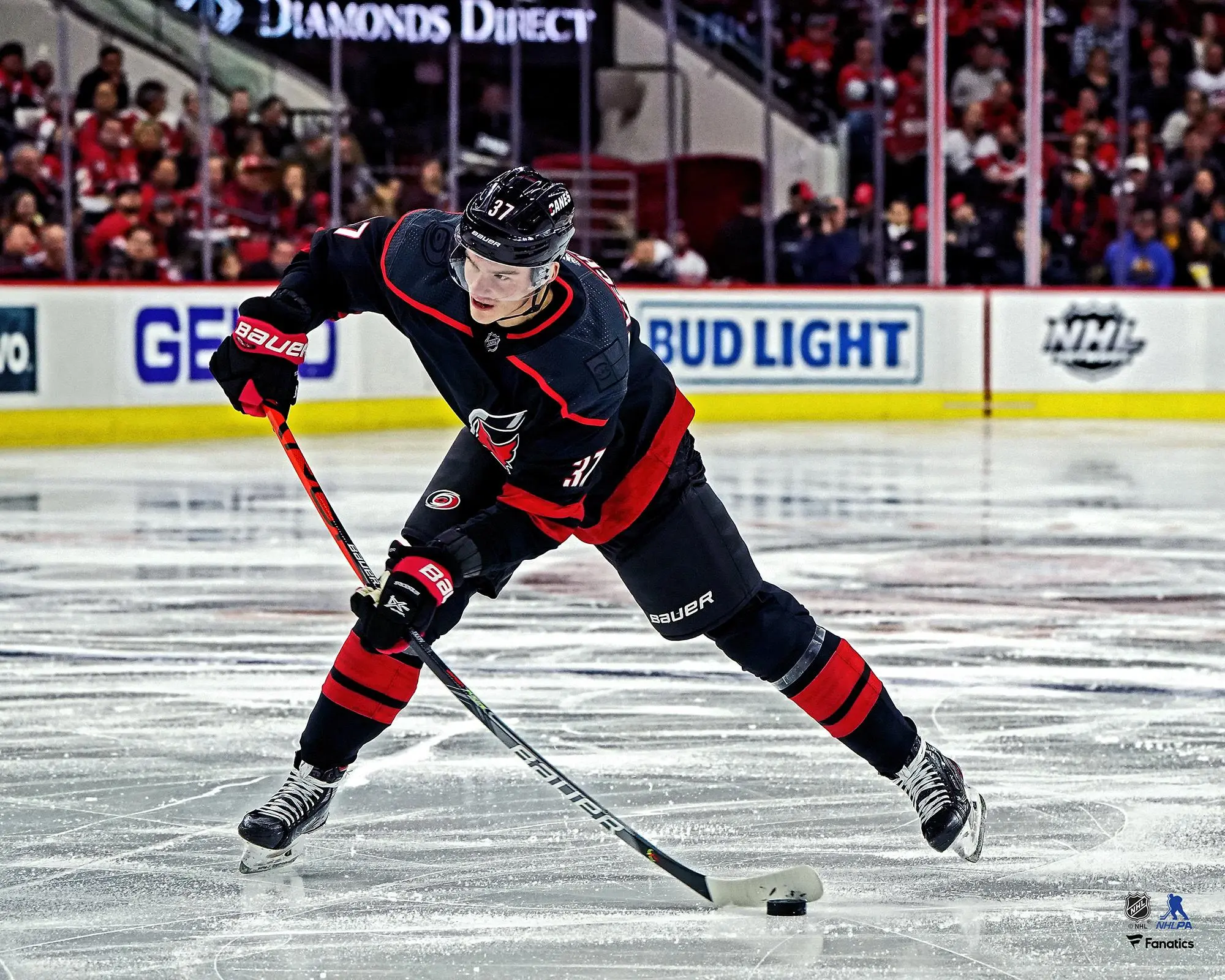 Andrei Svechnikov Carolina Hurricanes Unsigned Black Alternate Jersey Shooting Photograph