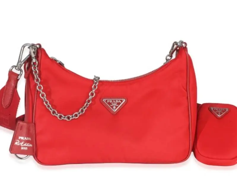 Pre-owned PRADA Nylon Crossbody Bags Red Re Re Edition 2005 Bag
