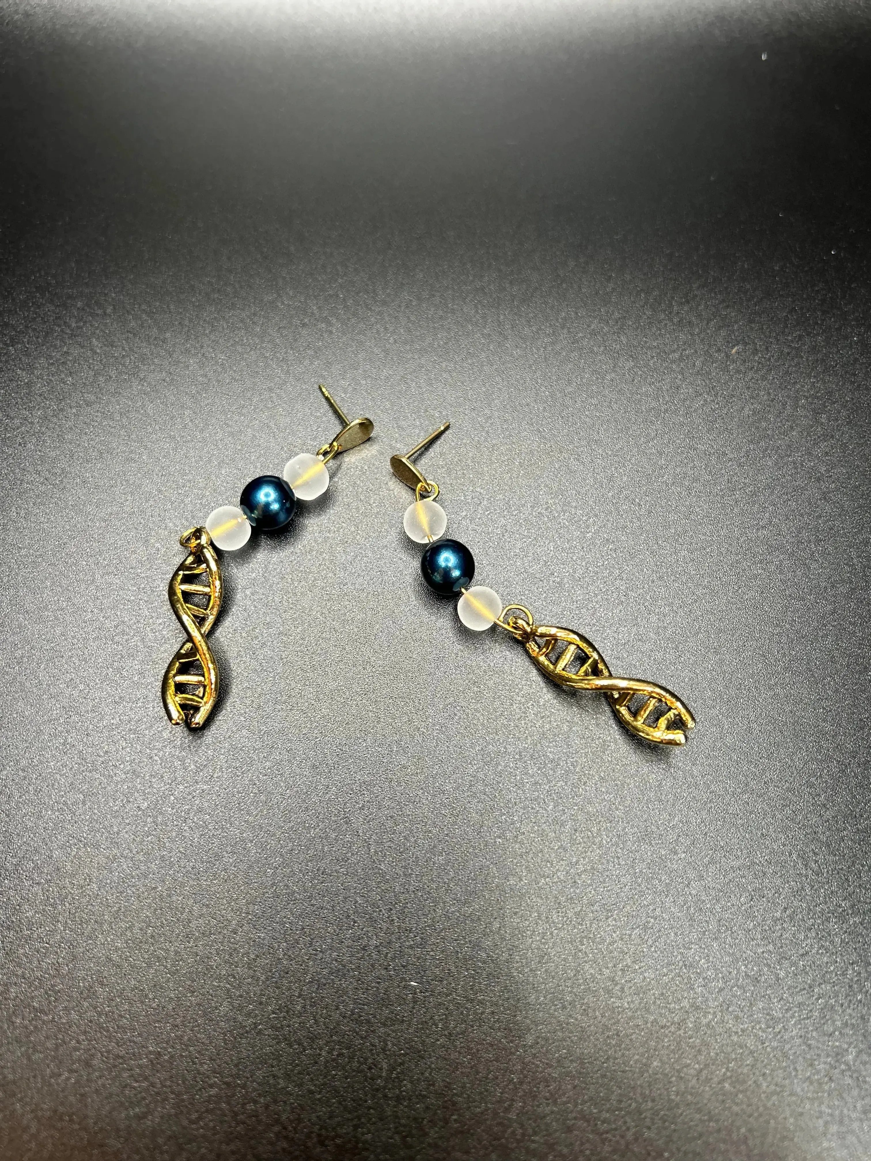 DNA Double Helix Charm Earrings