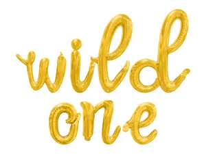Cursive Script Letter Balloons - WILD ONE 16" Inch Alphabet Letters Foil Mylar Balloon 1st Birthday Party Banner