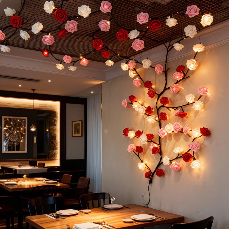 96-piece LED Eternal Rose Vine Light, USB-powered with remote control, suitable for DIY gifts and romantic decor—living room, bedroom, outdoor spaces, Valentine’s Day, Easter, Eid al-Fitr, spring, Mother’s Day gifts, room decoration, wall décor 96-piece LED Eternal Rose Vine Light, USB-powered with remote control, suitable for DIY gifts and romantic decor—living room, bedroom, outdoor spaces, Valentine’s Day, Easter, Eid al-Fitr, spring, Mother’s Day gifts, room decoration, wall décor