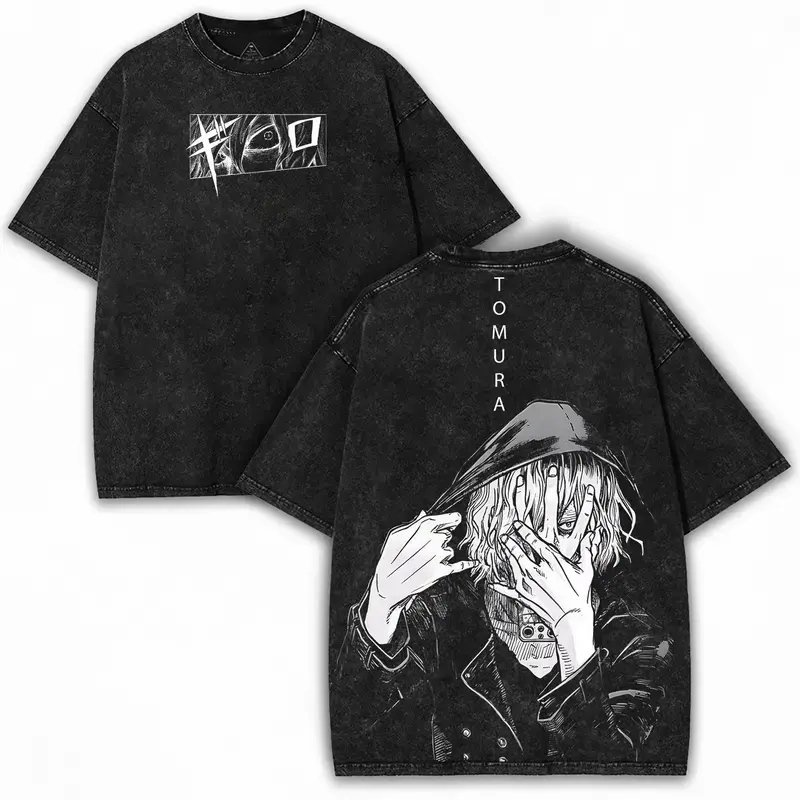 Shigaraki Tomura x My Hero Academia – Decay Quirk Oversized Washed Tee with Chaoscore Backprint | For Villain Fans Only