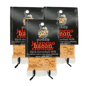 Jalapeno Bacon Cheddar Dip & Cheeseball Mix | Pack of 3 | 1.65 oz | GB's Kitchen