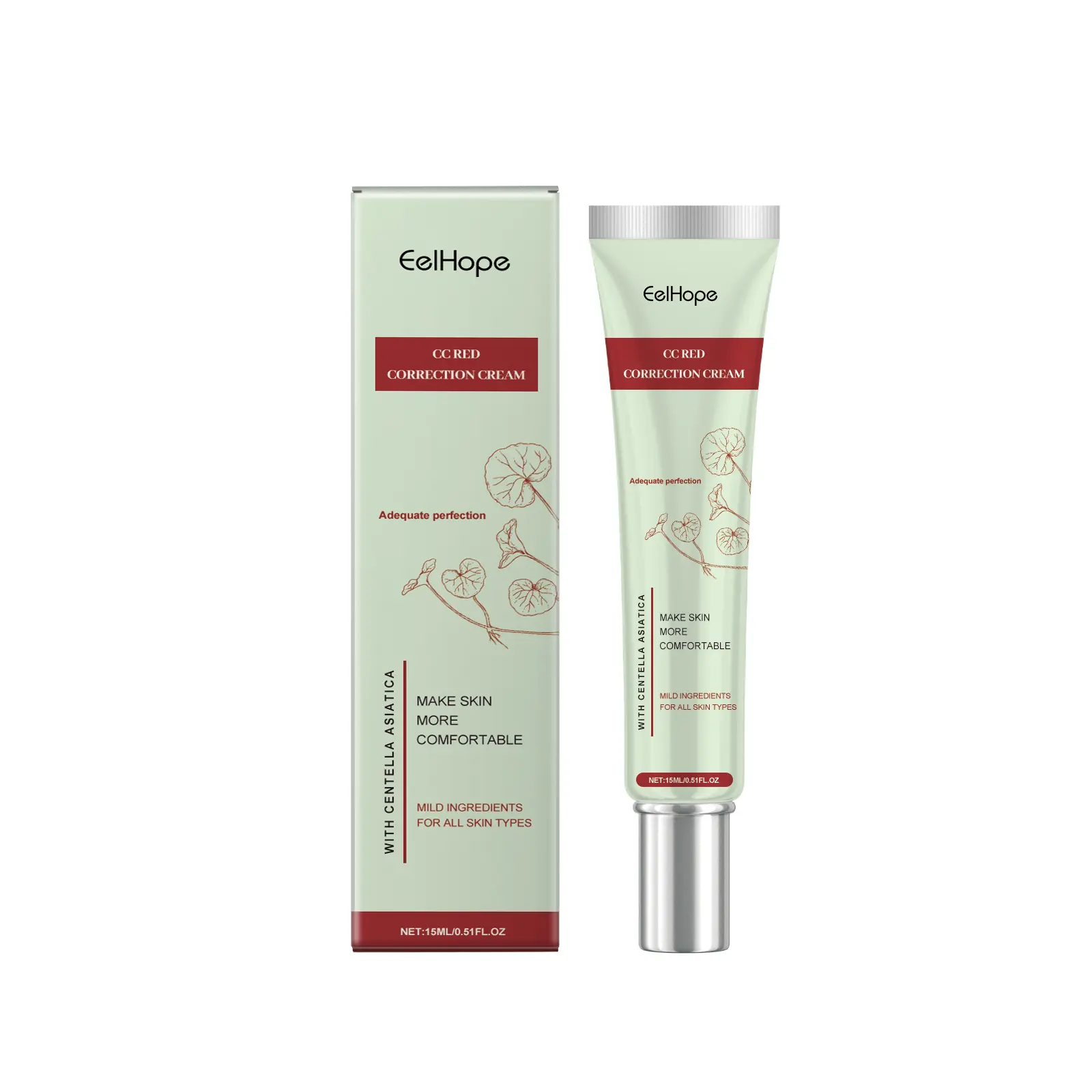 Eelhope Centella CC Cream - Gentle Face Moisturizer that Moisturizes, Hydrates, Conceals Blemish, Evens Out Skin Tone & Texture, Brightens, Smooths for Bare Makeup Flawless Base